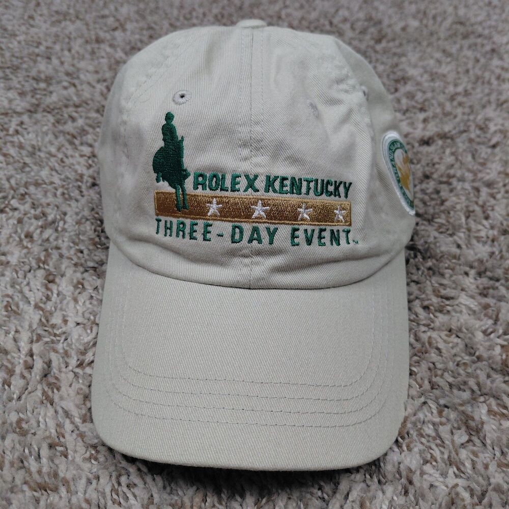 2016 Rolex Kentucky Three Day Event Derby Strapback Hat Cap Grand Slam Beige